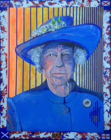 SO BRITISH ! ( HAPPY BIRTH DAY !) Peinture intitulée "SO BRITISH ! ( HAPP…" par Alain Granger (A.G.R), Œuvre d'art originale, Acrylique