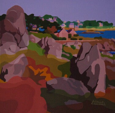 Painting titled "Ile de Batz" by Alain Grisel, Original Artwork, Oil