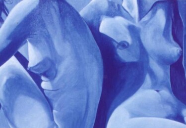 Peinture intitulée "nus-bleu-003.jpg" par Alain Horlaville, Œuvre d'art originale