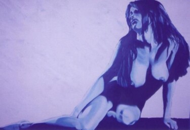 Peinture intitulée "nus-bleu-004.jpg" par Alain Horlaville, Œuvre d'art originale