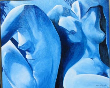 Peinture intitulée "Deux femmes" par Alain Horlaville, Œuvre d'art originale, Huile
