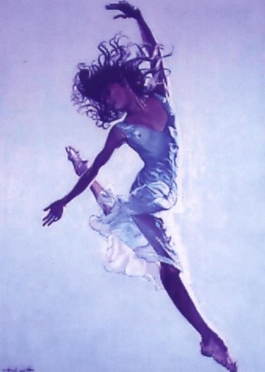 Peinture intitulée "danseuse à la robe…" par Alain Horlaville, Œuvre d'art originale