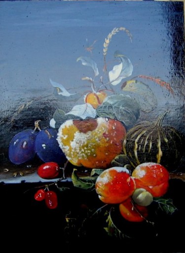 Peinture intitulée "fruits" par Alain Horlaville, Œuvre d'art originale