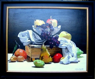 Peinture intitulée "Composition de frui…" par Alain Horlaville, Œuvre d'art originale