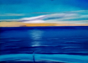 Peinture intitulée "bord-de-mer.jpg" par Ald, Œuvre d'art originale, Pastel