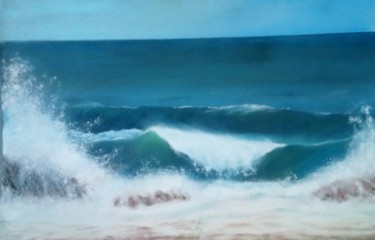 Peinture intitulée "nouvelle-vague . jp…" par Ald, Œuvre d'art originale, Pastel