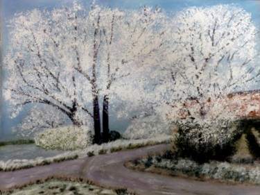 Peinture intitulée "le-gel-devant-la-fe…" par Ald, Œuvre d'art originale