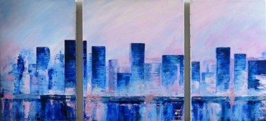 Painting titled "Manhattan" by Alain Lorkovic, Original Artwork, Oil