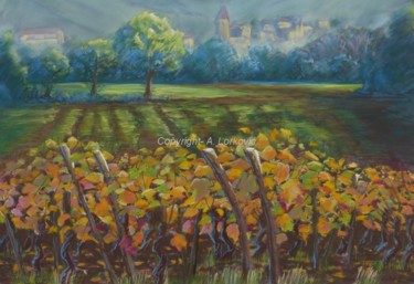 Peinture intitulée "aube.jpg" par Alain Lorkovic, Œuvre d'art originale, Pastel Monté sur Autre panneau rigide