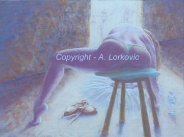 Peinture intitulée "Répétition.jpg" par Alain Lorkovic, Œuvre d'art originale, Pastel Monté sur Autre panneau rigide