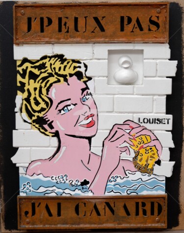 「J'PEUX PAS J'AI CAN…」というタイトルの彫刻 Alain Louisetによって, オリジナルのアートワーク, プラスチック