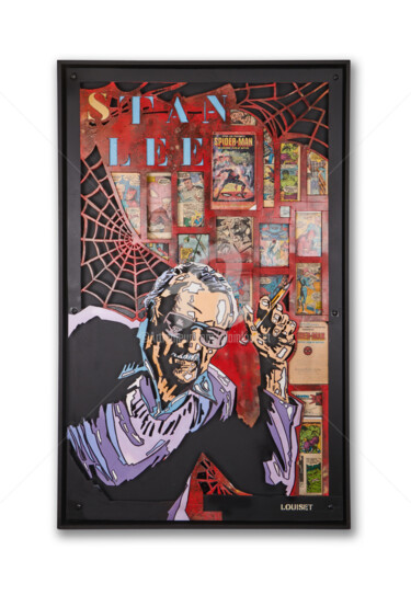 Скульптура под названием "Stan Lee" - Alain Louiset, Подлинное произведение искусства, Металлы