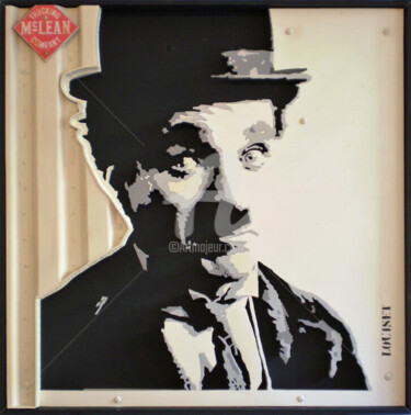 Sculpture intitulée "Charlie Chaplin" par Alain Louiset, Œuvre d'art originale