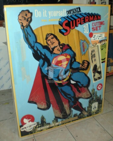 Sculpture intitulée "Superman Do it your…" par Alain Louiset, Œuvre d'art originale