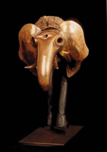 Sculpture intitulée "elephant.jpg" par Alain Michel, Œuvre d'art originale