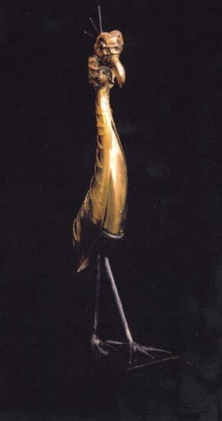 Sculpture intitulée "heron1.jpg" par Alain Michel, Œuvre d'art originale