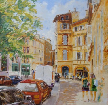 Painting titled "a-l-heure-de-midi.j…" by Alain Muller, Original Artwork, Oil