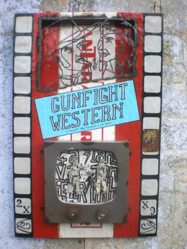 Sculpture intitulée "GUN FIGHT" par Fish'N'Bones, Œuvre d'art originale