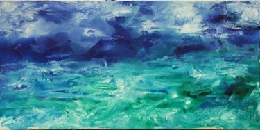 Peinture intitulée "tempête" par Alain Pétoux, Œuvre d'art originale, Huile