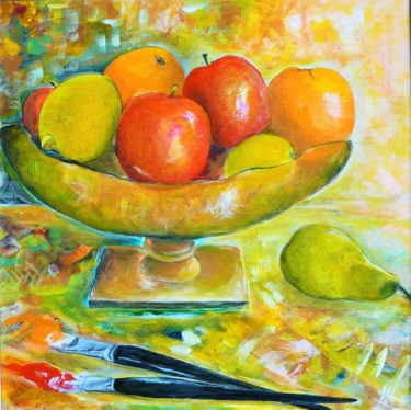 Painting titled "nature morte no 3…" by Alain Quillon, Original Artwork, Acrylic