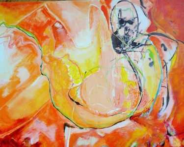 Peinture intitulée "abstraction mélanco…" par Alain Quillon, Œuvre d'art originale, Acrylique