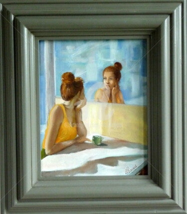 Painting titled "Teatime" by Alain Ravaut, Original Artwork, Oil