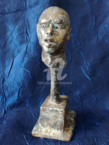Sculptuur getiteld "Despair" door Alain Ravaut, Origineel Kunstwerk, Bronzen
