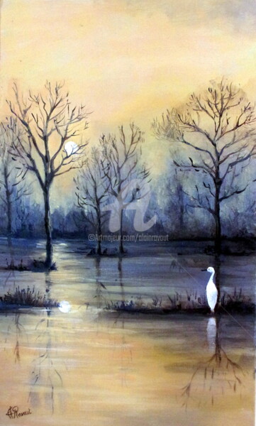 Картина под названием "Sunrise" - Alain Ravaut, Подлинное произведение искусства, Акрил Установлен на Деревянная рама для но…