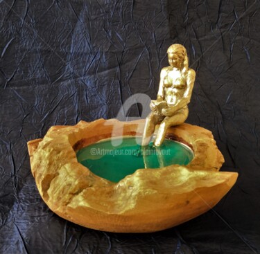 Sculpture intitulée "Lecture marine" par Alain Ravaut, Œuvre d'art originale, Bronze