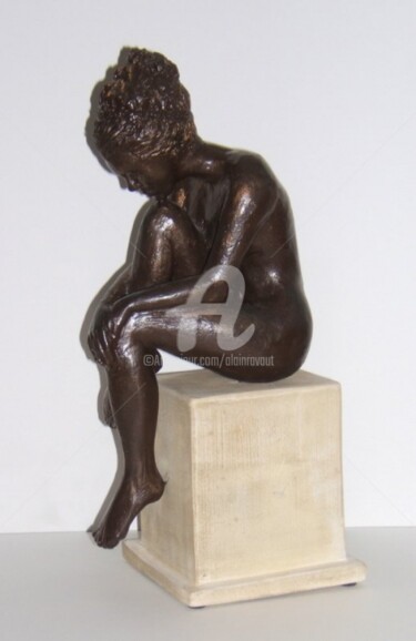 Sculpture titled "Ebène" by Alain Ravaut, Original Artwork