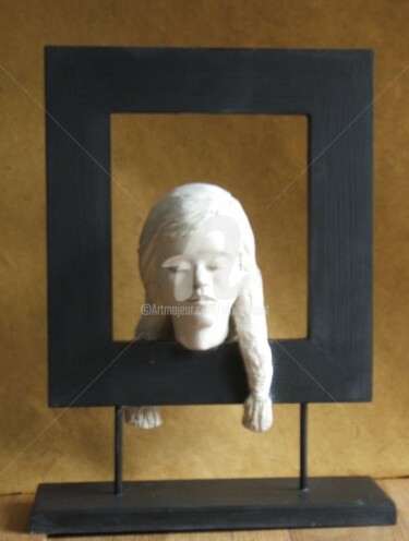 Sculpture intitulée "visage (Clarisse)" par Alain Ravaut, Œuvre d'art originale