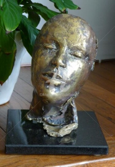 Escultura intitulada "Les yeux clos(bronz…" por Alain Ravaut, Obras de arte originais