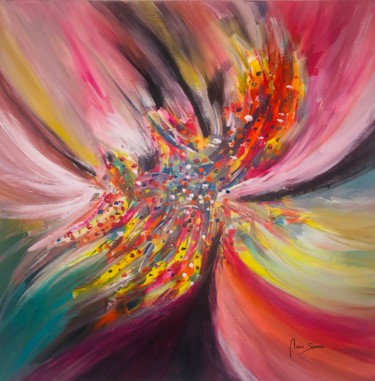 Painting titled "Butterfly" by Alain Somma, Original Artwork, Acrylic