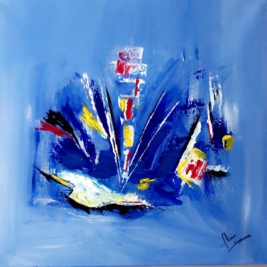 Peinture intitulée "Dream blue" par Alain Somma, Œuvre d'art originale, Acrylique Monté sur Châssis en bois