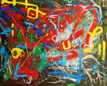Painting titled "Complication" by Alain Somma, Original Artwork, Acrylic