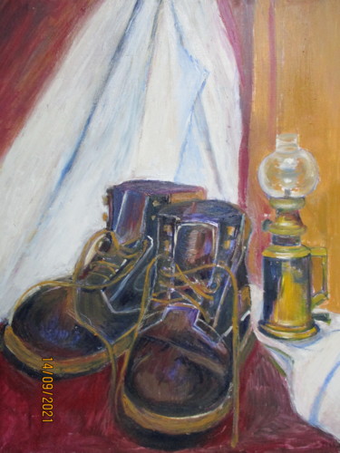 LES SOULIERS Ζωγραφική με τίτλο "LES SOULIERS" από Maryline Michaux, Αυθεντικά έργα τέχνης, Λάδι
