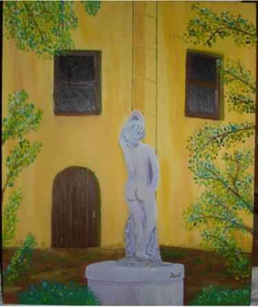 Painting titled "Statue" by Alainv, Original Artwork