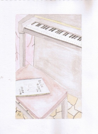 Peinture intitulée "Piano" par Alainv, Œuvre d'art originale