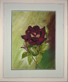 Peinture intitulée "Rose rouge" par Alain Vasselin, Œuvre d'art originale