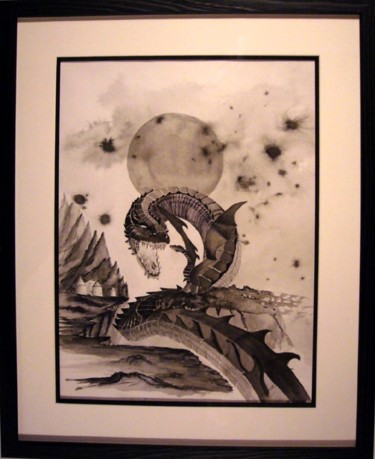 Pintura titulada "DRAGONS" por Alain Vasselin, Obra de arte original