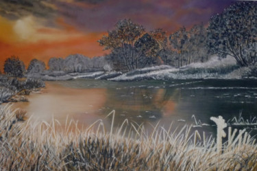 Peinture intitulée "soleil-d-hiver-copi…" par Alain Vasselin, Œuvre d'art originale