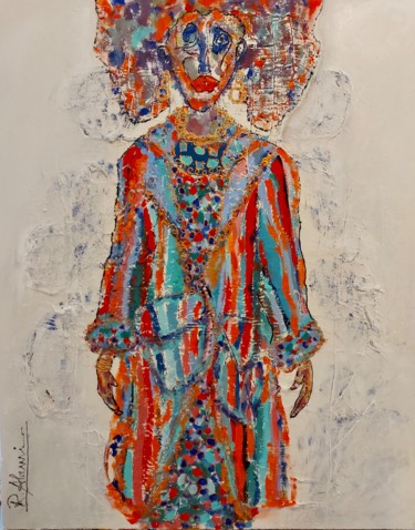 Painting titled "Taq’toqa model" by Rachid Alami Idrissi, Original Artwork, Acrylic Mounted on Wood Stretcher frame