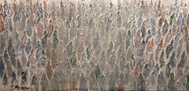 Painting titled "Ensemble nous irons…" by Rachid Alami Idrissi, Original Artwork, Acrylic Mounted on Wood Stretcher frame