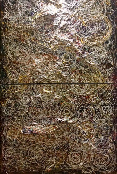 Painting titled "« The breath of hap…" by Rachid Alami Idrissi, Original Artwork, Acrylic Mounted on Wood Stretcher frame