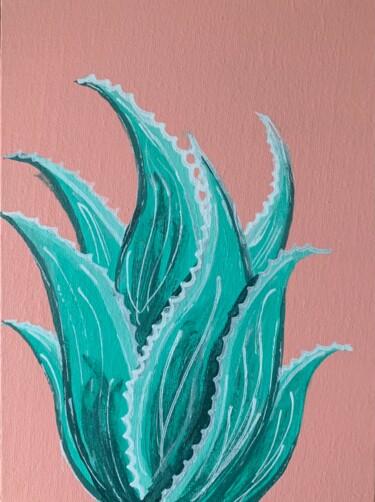 Painting titled "Aloe vera" by Alamourisca, Original Artwork, Acrylic