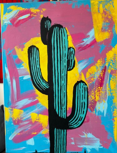 Картина под названием "Cactus 1" - Alan Chac, Подлинное произведение искусства, Акрил