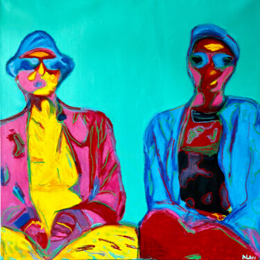 Painting titled "Couple 8 Acrylic an…" by Alan Chac, Original Artwork, Acrylic