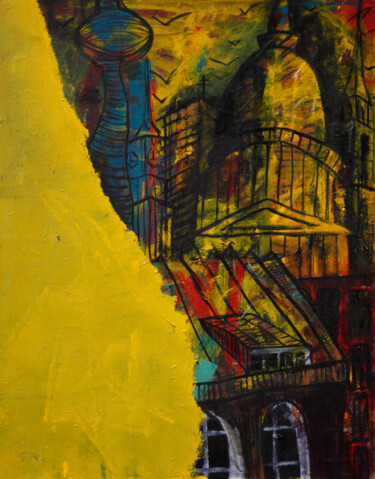 Картина под названием "Summer in Berlin" - Alan Mayer, Подлинное произведение искусства, Масло