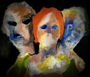 Pittura intitolato "My Two Best Friends" da Alan Price-Roberts, Opera d'arte originale, Acrilico