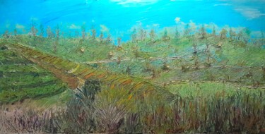 Pittura intitolato "View from the Garden" da Alan Wrightson, Opera d'arte originale, Olio Montato su Telaio per barella in l…